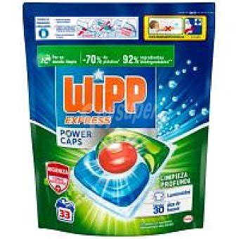 Wipp Express Detergente en cápsulas anti olores power Bolsa 33 dosis