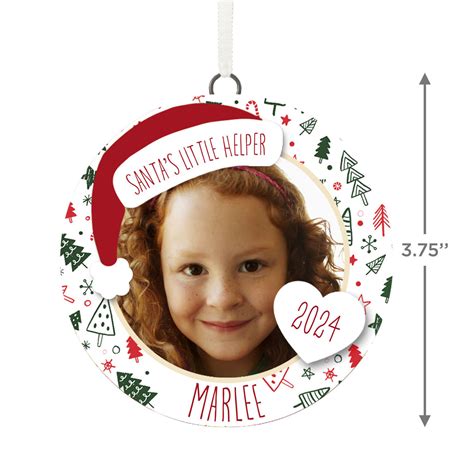 Holiday Personalized Text And Photo Ceramic Ornament Personalized