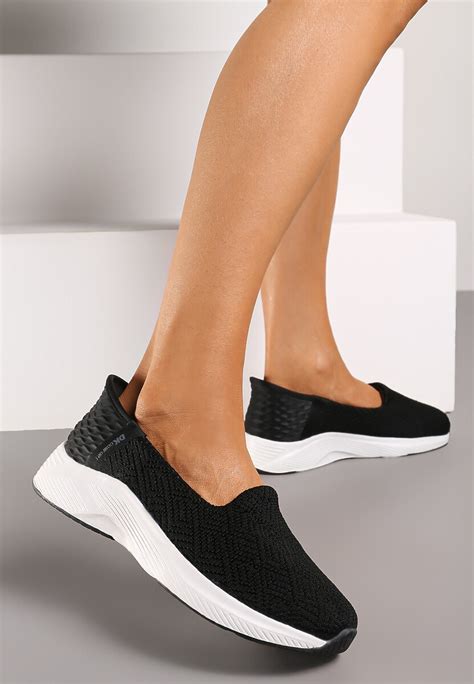 Czarno Bia E Buty Sportowe Typu Slip On Drusila Renee