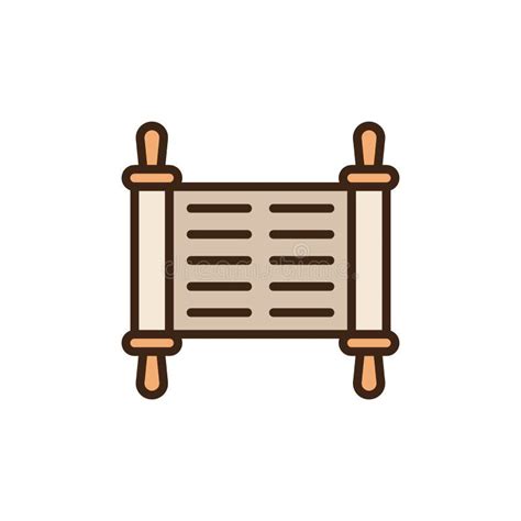 Icono Llenado Voluta Del Esquema De Torah Ilustraci N Del Vector