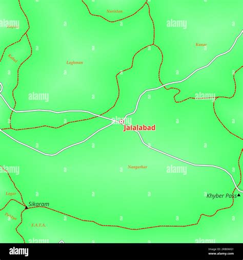 Map of Jalalabad City in Afghanistan Stock Photo - Alamy