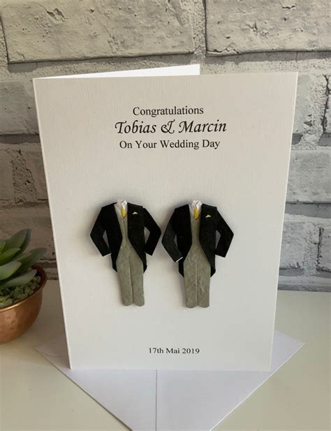 Personalised Gay Wedding Card Mr And Mr Gay Couple Etsy Uk