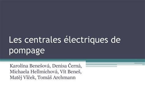 Les centrales électriques de pompage ppt télécharger