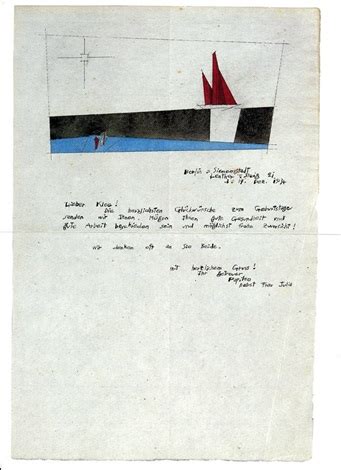 Segelschiff Geburtstagsgru An Paul Klee Par Lyonel Feininger Sur Artnet