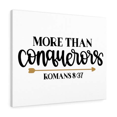 Scripture Walls More Than Conquerors Romanss Bible Verse Canvas