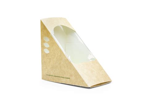 Vegware Deep Fill 75mm Kraft Sandwich Wedge X 500 To Eco Packaging