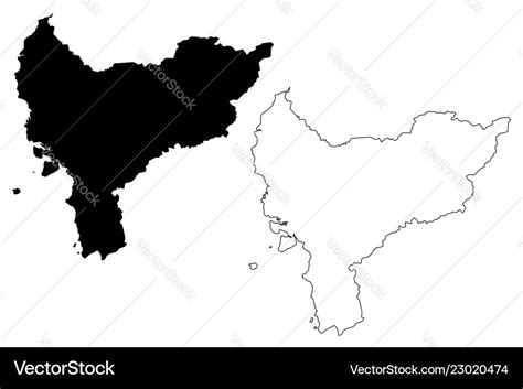 West kalimantan map Royalty Free Vector Image - VectorStock