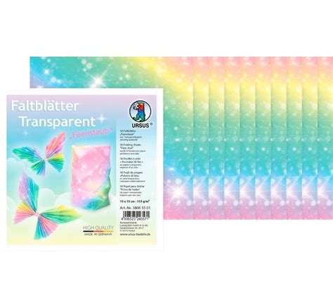 Transparentpapier Faltblätter Feenstaub VBS Hobby Bastelshop