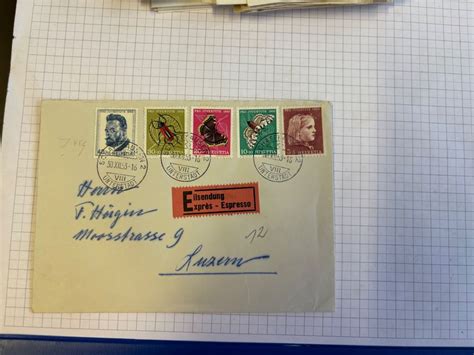 Satz Brief Pro Juventute Mit Stempel 30 12 1953 Kaufen Auf Ricardo