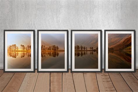 Mountain Lake Reflections Split Panel Art Canvas Prints Perth