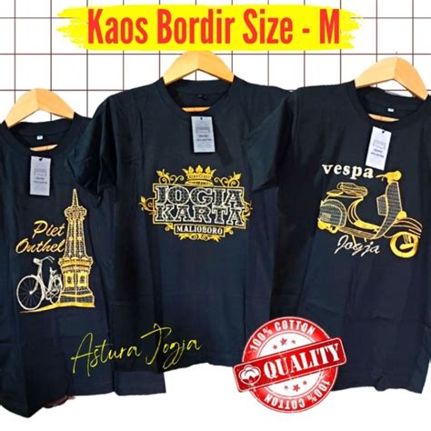 Jual Size M Kaos Jogja Bordir Katun Pria Wanita Souvenir Oleh