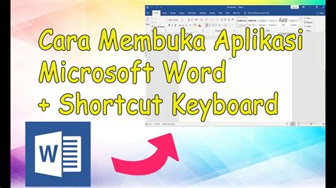 Cara Membuka Microsoft Word Dengan Shortcut Keyboard Youtube