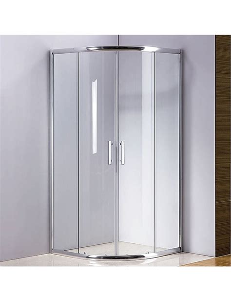 100 X 100cm Rounded Sliding 6mm Curved Shower Screen With Base In