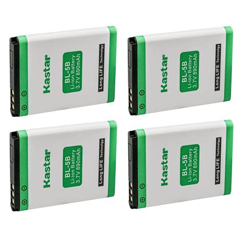 Kastar BL 5B Battery 4 Pack Replacement For Nokia 2610 3220 3230