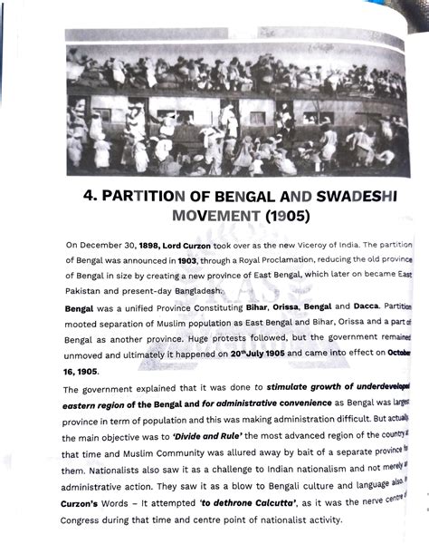 Uploaded 5 Partion Of Bengal And Swadeshi Movement I 4 Partition Of Bengal And