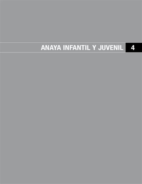 Anaya Infantil Y Juvenil