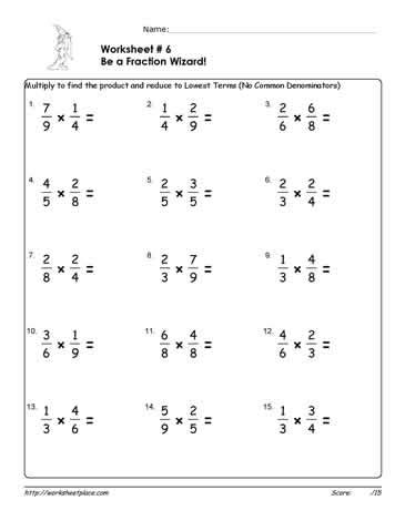 Grade 6 Fractions Worksheets Simplify Fractions Harder K5 Learning