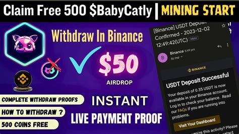 Babycatly Airdrop Free Mining Babycatly Airdrop Withdraw Proof Catly