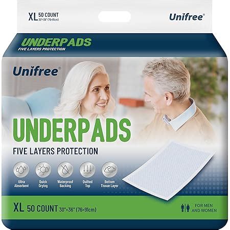 Amazon Unifree Disposable Underpads Bed Pads Incontinence Pad