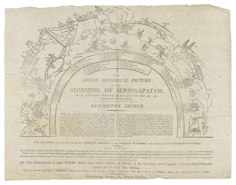 Bonhams : SERINGAPATAM, BROADSIDE The Great Historical Picture of the ...