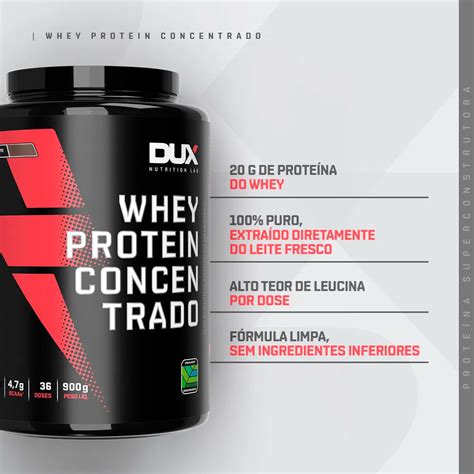 Whey Protein Concentrado Coco 900g Dux Nutrition Enutri Dietas