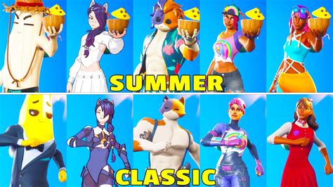 Summer Vs Classic Skins In Fortnite Dance Battle Breezabelle Vs Isabelle Purradise Meowscles