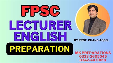 FPSC Lecturer English Preparation FPSC Lecturer English Syllabus