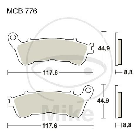 Beläge Bremse Sinter Sv TRW 787 45 22 für Honda 1300 VT Cx Fury 2010