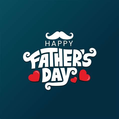 Happy Fathers Day Typography Banner Design On Dark Color Background To