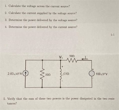 Solved 1. Calculate the voltage across the current source? | Chegg.com