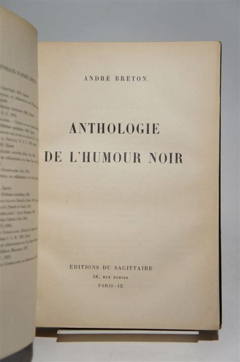 Anthologie De Lhumour Noir Par Breton André Lancienne Librairie