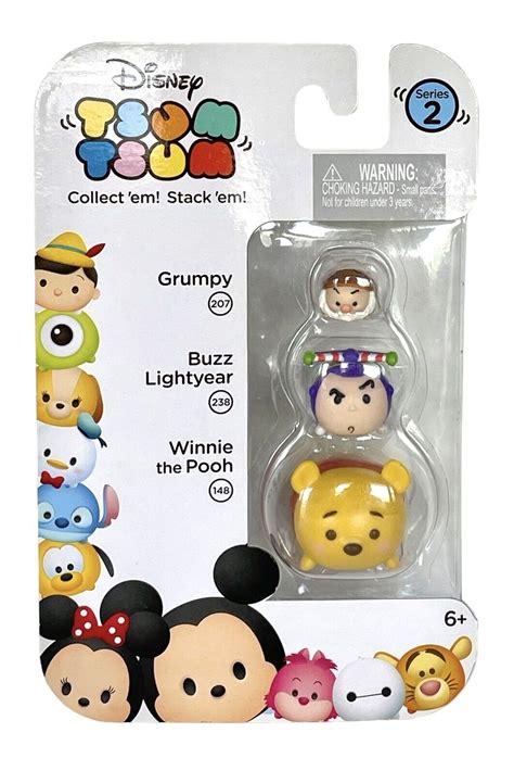 Disney Tsum Tsum Stack ‘em Grumpy Buzz Lightyear Winnie The Pooh