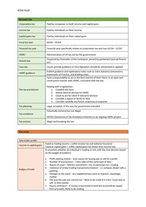 Look Inside Pocket Notes Acca Taxation Taxation Tx Uk Finance Act