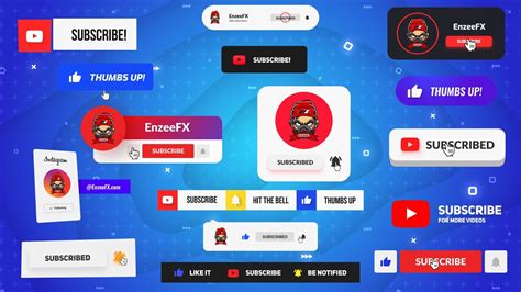 Youtube Subscribe Buttons Pack For After Effects Green Screen