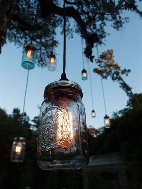 Mason Jar Light Kit Regular Mouth Mason Jar Light Hanging In Tree