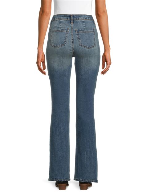 Time And Tru Womens High Rise Flare Jeans 30 Inseam Short