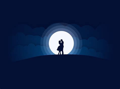 Download Couples Moon Love Royalty Free Stock Illustration Image