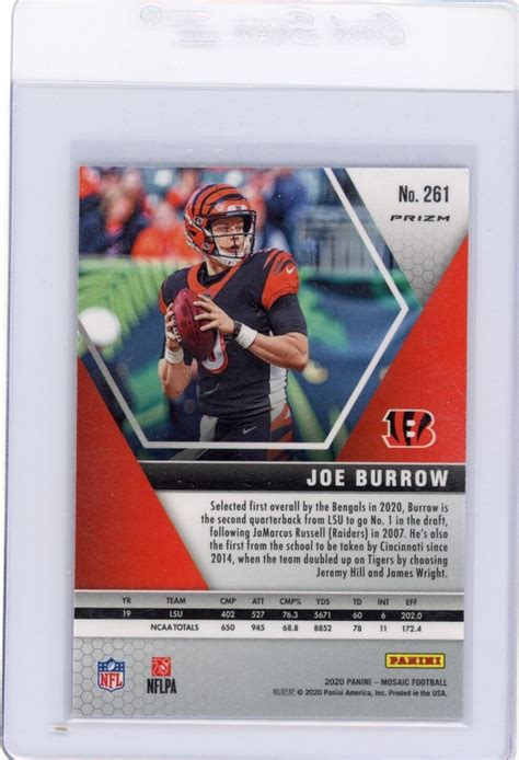 Panini Mosaic Nfl Debut Mosaic Camo Pink Prizm Joe Burrow