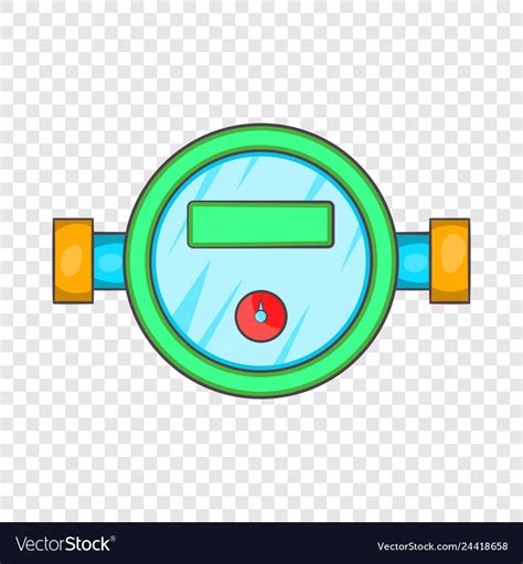 Water Meter Icon In Cartoon Style Royalty Free Vector Image