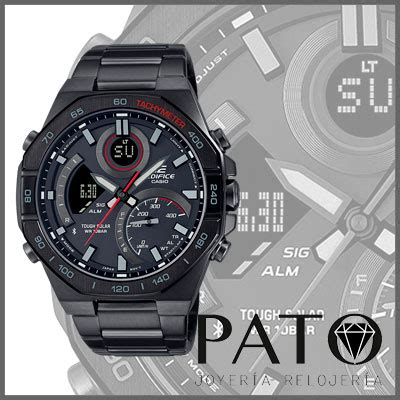 Casio Watch Ecb Dc Aef Edifice Black Steel