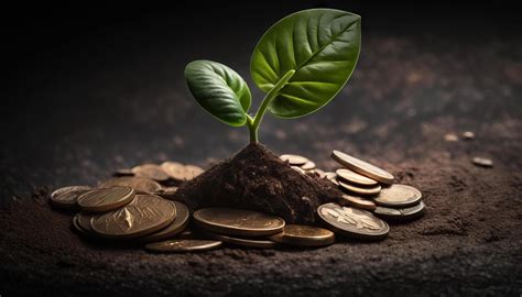 Growing Money Plant On Coins Finance And Investment Concept