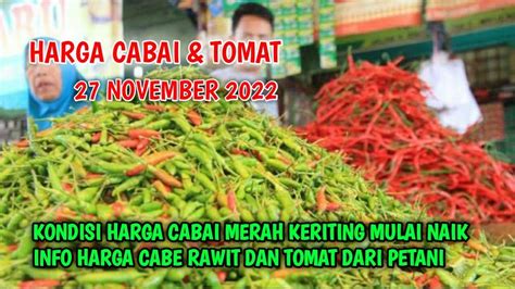 Harga Cabai Hari Ini 27 November 2022 Info Harga Cabai Rawit Merah