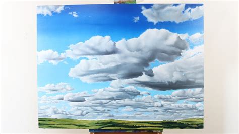 How to paint clouds with oils - YouTube