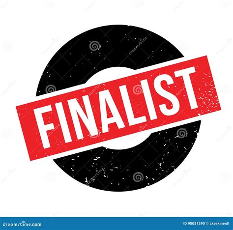 finalist rubber stamp vector illustration cartoondealercom