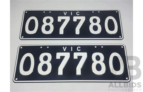 Victorian VIC Custom 6 Digit Numerical Lot 1494168 CARBIDS