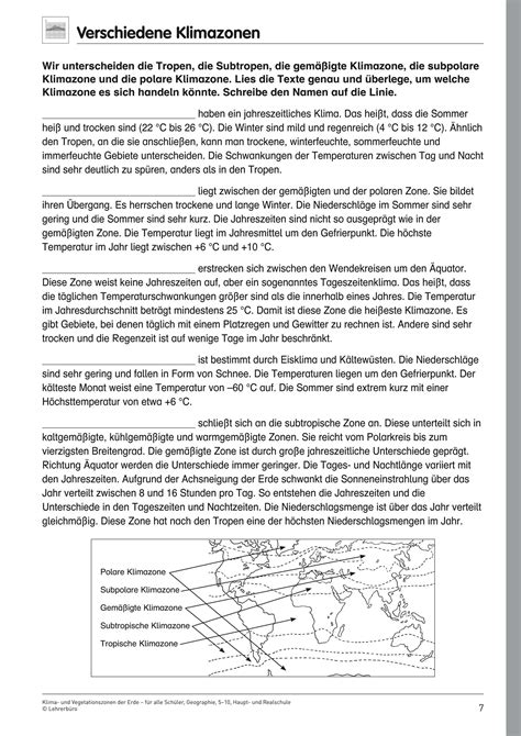 Sekundarstufe Unterrichtsmaterial Erdkunde Geografie Inklusion Klima