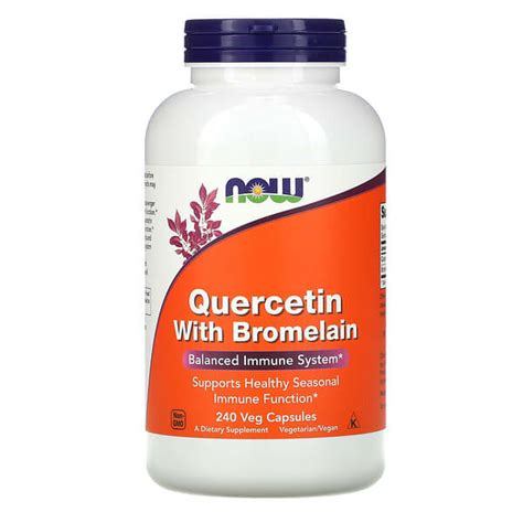 Now Foods Quercetin With Bromelain Veg Capsules