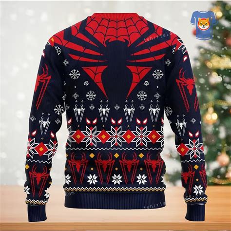 Spiderman Winter Ugly Christmas Sweater Christmas Party Shibtee Clothing