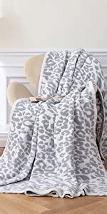 Amazon Large Soft Micro Plush Leopard Blanket 71x78 Inch Dark