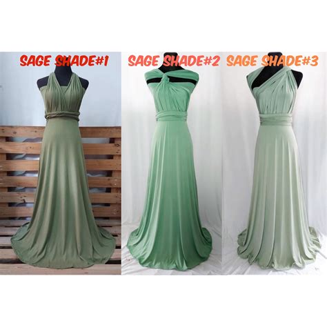 Infinity Dress Sage Green Shade Tube Attached S Sl Shopee Philippines